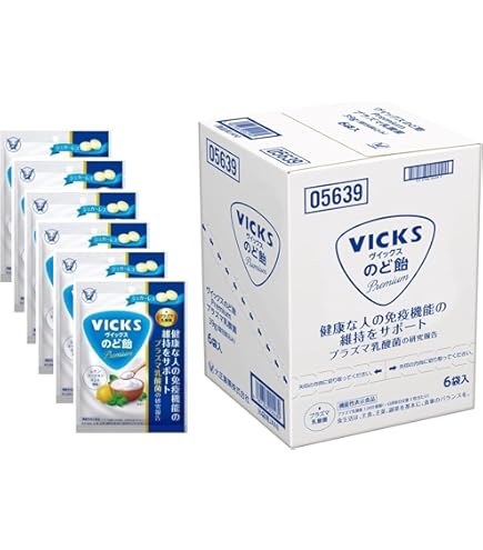 Amazon.co.jp: 大正製薬 ヴイックス すっきり甘くないのど飴󠄀 90g×6個